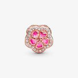 PAN HQD Rose Sparkling Pink Peach Blossom Love Heart Beads Fit Women Bracelets
