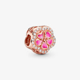 PAN HQD Rose Sparkling Pink Peach Blossom Love Heart Beads Fit Women Bracelets