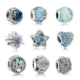 925 Silver Beaded Charm Jewelry Love-Shaped Fish Beading