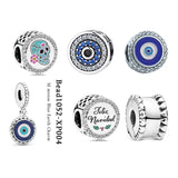 PAN 925 Silver Embellishment With Beaded Eyes Skull Charms Personality Retro