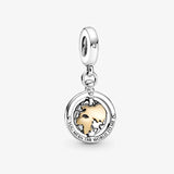 PAN Scarecrow Charm Sterling Silver Beads Love Key Lock Hollow Love Star