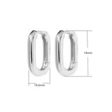 PANAOBEN Big Oval Hoop Earrings 925 Sterling Silver Circle Jewelry