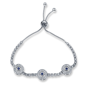925 Silver Bracelet Clear Zircon Eye Jewelry