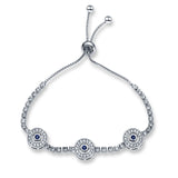 925 Silver Bracelet Clear Zircon Eye Jewelry