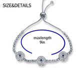 925 Silver Bracelet Clear Zircon Eye Jewelry