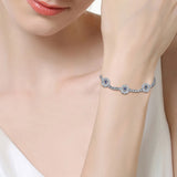 925 Silver Bracelet Clear Zircon Eye Jewelry