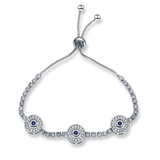 925 Silver Bracelet Clear Zircon Eye Jewelry