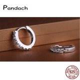 925 Silver Crystal Circle Earring Women Jewelry Gift