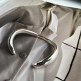 PANGJARY Silver Arc Bracelet for Women Elegant Party Jewelry Gift