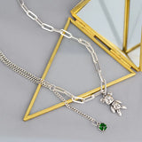 Silver Necklace Little Bear for Women Funny Personality Creative Birthday Jewelr