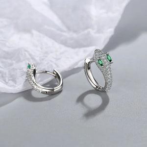 Silver Snake Hoop Earrings for Women Party Jewelry
