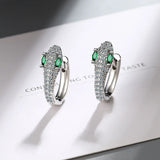 Silver Snake Hoop Earrings for Women Party Jewelry
