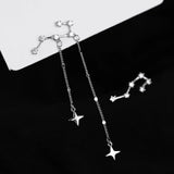 925 Stamp Silver Big Dipp Earrings Zircon Irregular Jewelry Gift