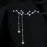 925 Stamp Silver Big Dipp Earrings Zircon Irregular Jewelry Gift