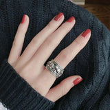 925 Sterling Silver Elephant Ring for Women Girl Adjustable Jewelry