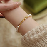 925 Sterling Silver Pearl Bracelet for Women - Adjustable Engagement Jewelry