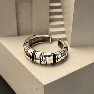 925 Silver Dropwise Glaze Ring Retro Punk Jewelry
