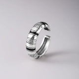 925 Silver Dropwise Glaze Ring Retro Punk Jewelry