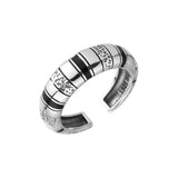 925 Silver Dropwise Glaze Ring Retro Punk Jewelry