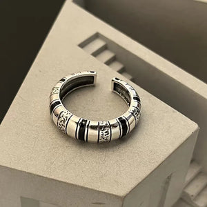 925 Silver Dropwise Glaze Ring Retro Punk Jewelry