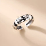 925 Silver Dropwise Glaze Ring Retro Punk Jewelry