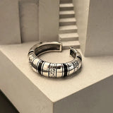 925 Silver Dropwise Glaze Ring Retro Punk Jewelry