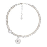 925 Silver Heart Beads Bracelet for Women Girl, Birthday Gift