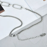925 Sterling Silver Love Heart Geometry Necklace For Women Girls