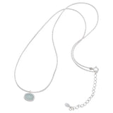 925 Silver Mint Green Crystal Necklace Sweet Jewelry Birthday Gift