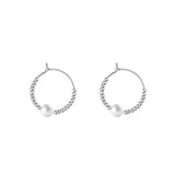 925 Silver Pearl Beading Earrings Girl Jewelry Gift