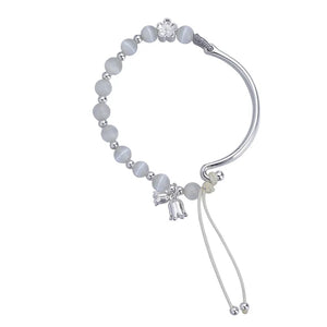 925 Silver Pearl Flower Bracelet Orchid Jewelry Birthday Gift