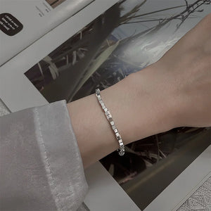 925 Silver Spring Women Small Square Bracelet