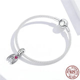925 Silver Steampunk Oath Heart Pendant Charm for Snake Bracelet