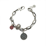 925 Silver Strawberry Crystal Diamond Bracelet Women Retro Jewelry