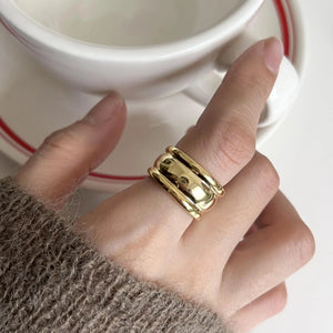925 Sterling Silver Double Layer Ring for Women Girl Gift