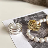925 Sterling Silver Double Layer Ring for Women Girl Gift