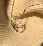 925 Silver Zircon Endless Love Heart Necklace