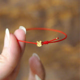 Rabbit Bracelet Red Weave Adjustable Jewelry Birthday Gift