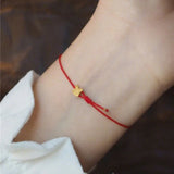 Rabbit Bracelet Red Weave Adjustable Jewelry Birthday Gift