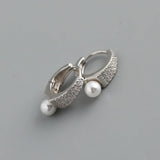 Round Zircon Hoop Earrings Retro Jewelry Lover Gift