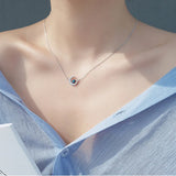 Moon Necklace Female Sterling Silver Clavicle Chain Pendant Jewelry