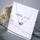 Moon Necklace Female Sterling Silver Clavicle Chain Pendant Jewelry