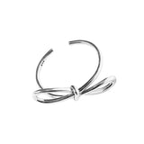 Silver Bowknot Bracelet Women Girl Charm Vintage Jewelry