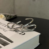 Silver Bowknot Bracelet Women Girl Charm Vintage Jewelry