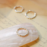Silver Irregular Beads Geometry Ring 925 Stamp