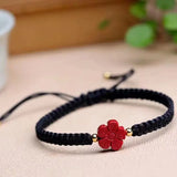 Red Cinnabar Bracelet Hand-Woven Purple Sand Hand Rope Fu Peace Gift Female