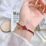 Red Cinnabar Bracelet Hand-Woven Purple Sand Hand Rope Fu Peace Gift Female