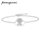 Silver 0.5ct Square Cut Moissanite Bracelet for Women