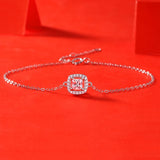 Silver 0.5ct Square Cut Moissanite Bracelet for Women