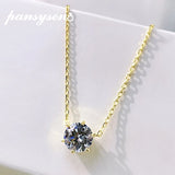 925 Silver 1ct Moissanite Pendant Necklace Wedding Jewelry